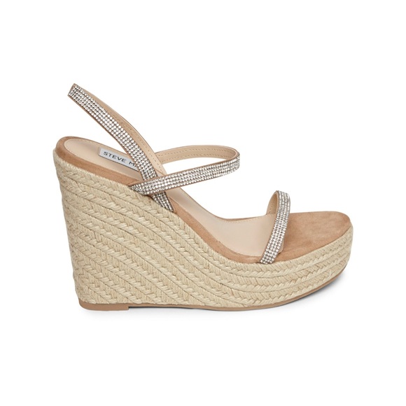 🖤🖤Steve Madden Udell-R Rhinestone Espedrille Platform Slip On Sandal - Picture 2 of 5